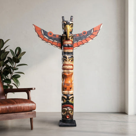 Handcrafted Totem Pole - Phoenix | 5'0" (150 cm)