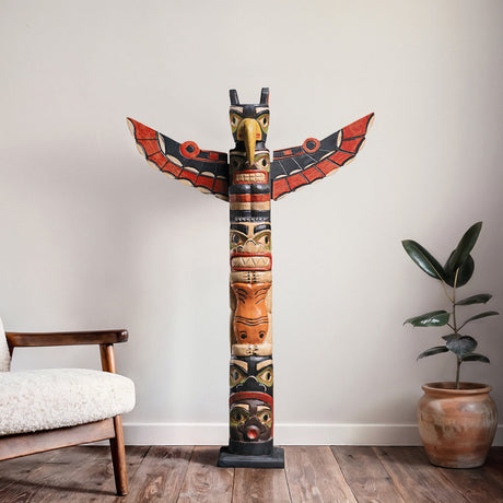 Handcrafted Totem Pole - Phoenix | 3'3" (100 cm)