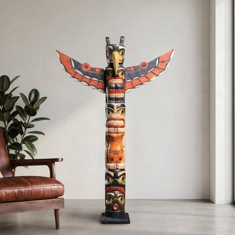 Handcrafted Totem Pole - Phoenix | 5'0" (150 cm)