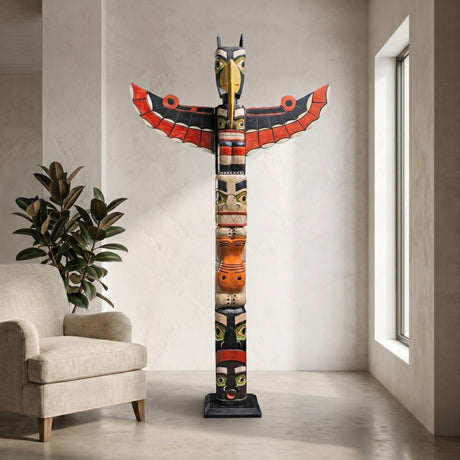 Handcrafted Totem Pole - Phoenix | 6'5" (200 cm)