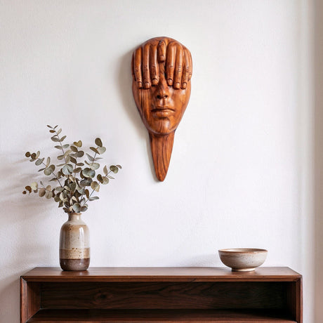 Hand Carved Teak Wall Art - Reverie