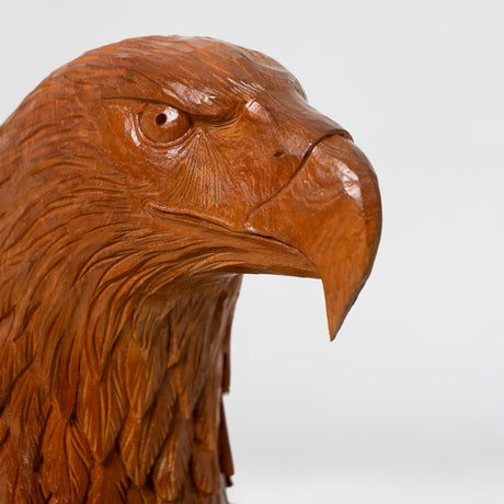 Hand Carved Teak Wood Sculpture - Eagle