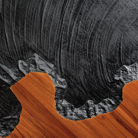 Hand Carved Teak Wall Art - Dark Split