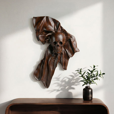 Hand Carved Teak Wall Art - Aurex (Dark Teak)