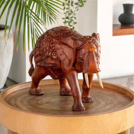 Hand Carved Wood Sculpture - Sacred Strength