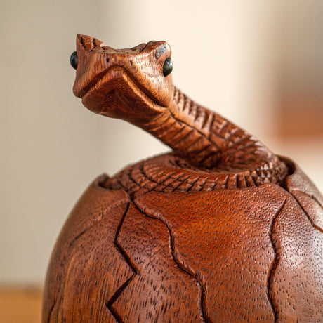 Hand Carved Wood Sculpture - Venom Bloom