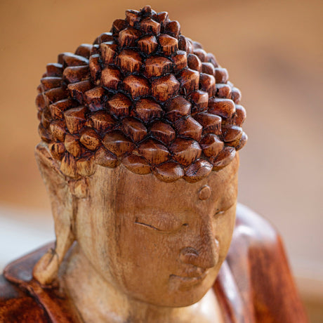 Hand Carved Wood Sculpture - Spiritual Bliss