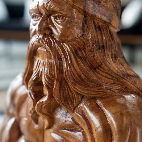 Hand Carved Teak Wood Sculpture - Hercules