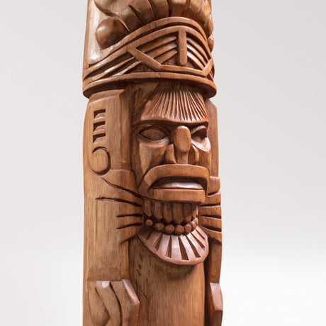 Hand Carved Totem Pole - Jaguar
