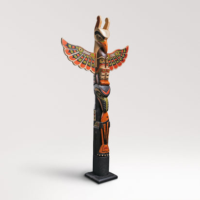 Cosmo Totem Pole | Premium Hand-Carved Wood Sculpture | Noro Arts