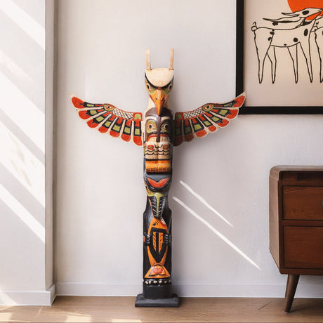 Hand Carved Totem Pole - Cosmo