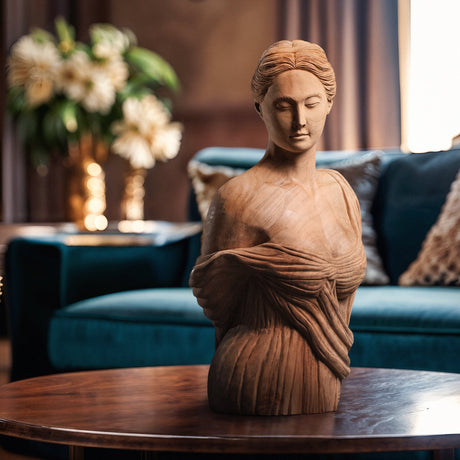 Hand Carved Teak Wood Sculpture - Eterna