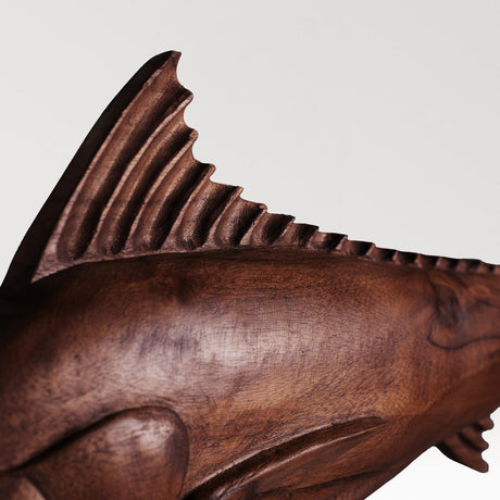 Hand Carved Teak Wall Art - Marlin (Dark Teak)