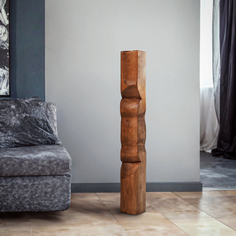 Hand-Carved Art Pole - Axis