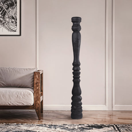 Hand Carved Art Pole - Monarch