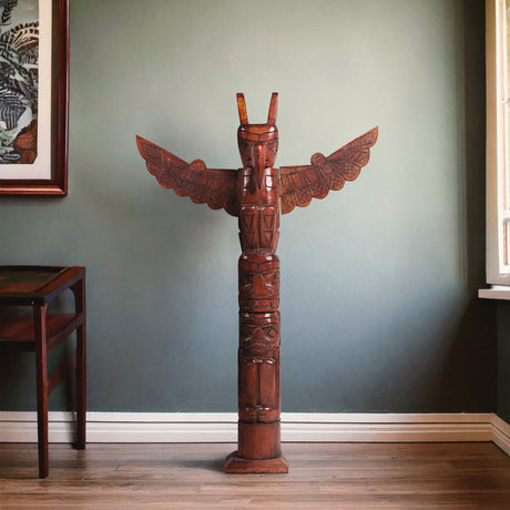 Hand Carved Totem Pole - Orion