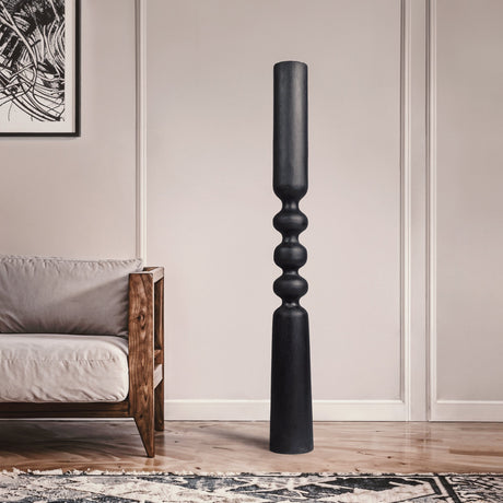 Hand Carved Art Pole - Noir Rhythm