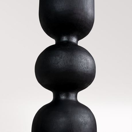 Hand Carved Art Pole - Noir Rhythm