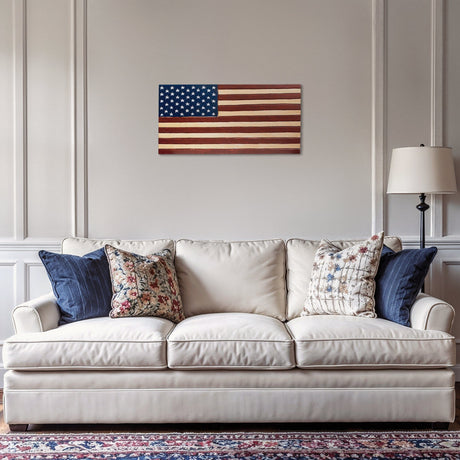 Carved Wall Art - USA Flag