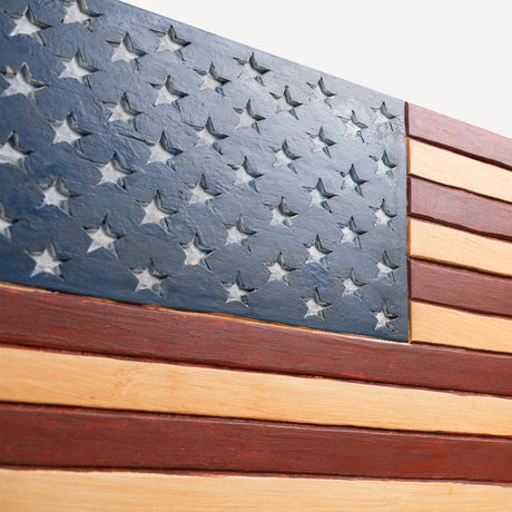 Carved Wall Art - USA Flag