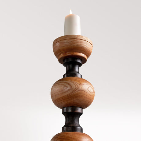 Hand Carved Candle Holder Set - Solstice
