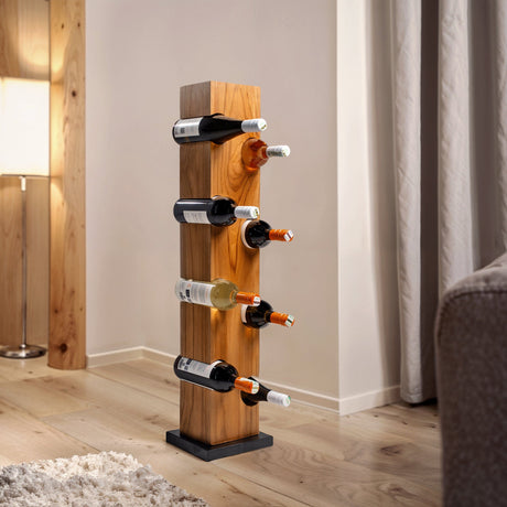 Hand Carved Wine Rack - Cellar Totem