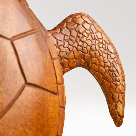 Hand Carved Teak Wall Art - Sea Turtle