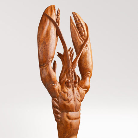 Hand Carved Teak Wall Art - Lobster