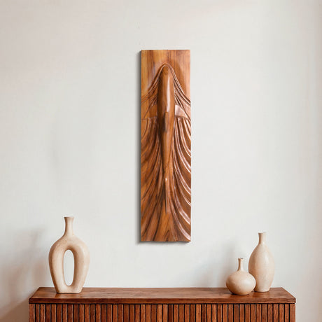 Hand Carved Teak Wall Art  - Shark