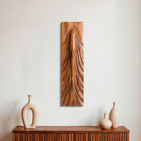 Hand Carved Teak Wall Art  - Shark