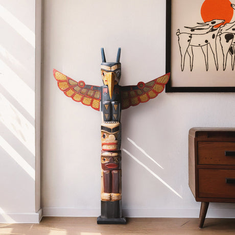 Hand Carved Totem Pole - Aurora