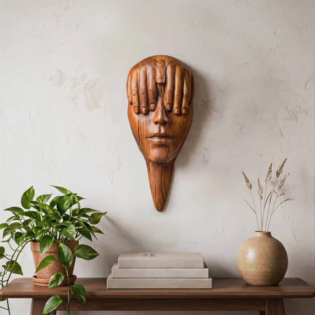 Hand Carved Teak Wall Art - Reverie
