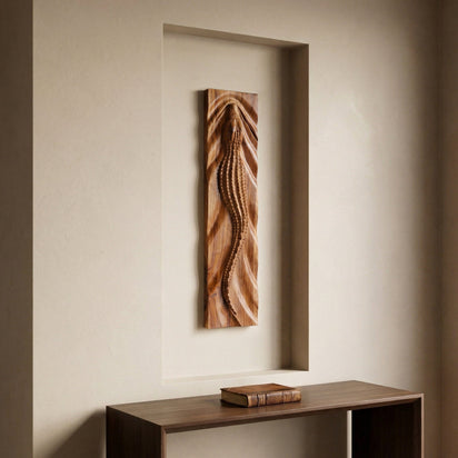 Crocodile Teak Sculpture | Hand-Carved Teak Wood Art | Noro Arts