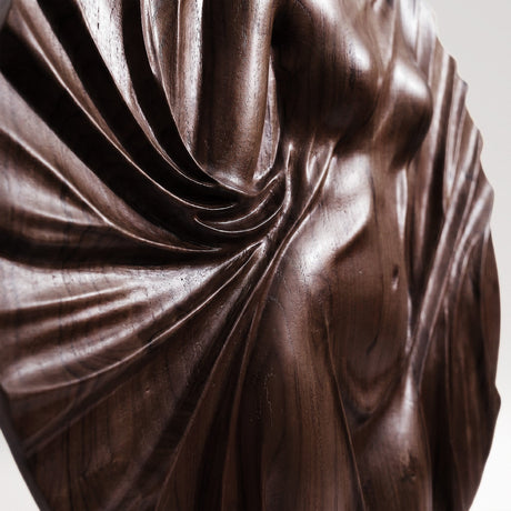 Hand Carved Teak Wall Art - Aurelia (Dark Teak)