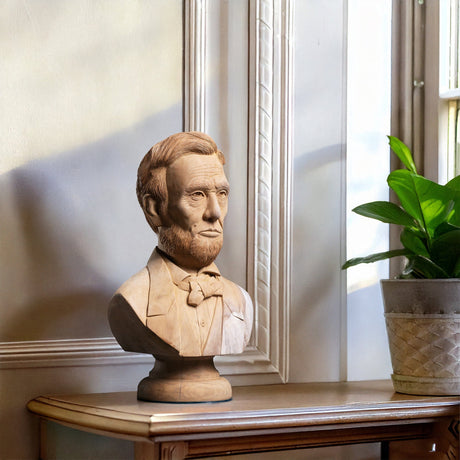 Hand Carved Teak Wood Sculpture - Lincoln