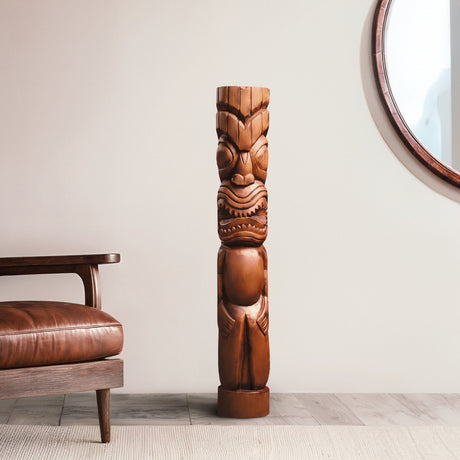 Hand Carved Totem Pole - Manaloa