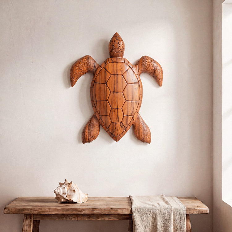 Sea Turtle Sculpture | Unique Coastal Wall Art | Noro Arts