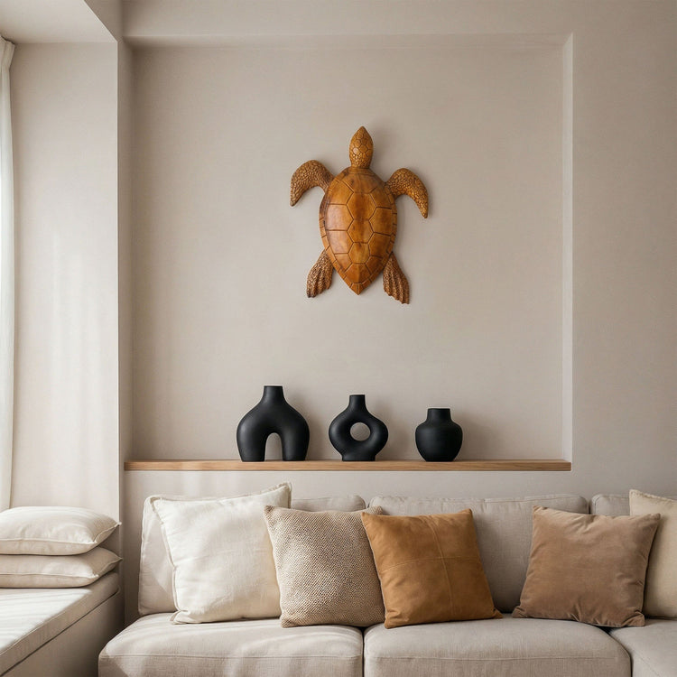 Sea Turtle Sculpture | Unique Coastal Wall Art | Noro Arts